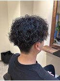 ツーブロックメンズハードスパイラルパーマ