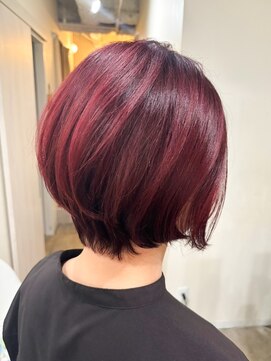 ルピナス(Lupine.) 【Ayumi】チェリーレッド×ボブ