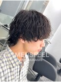 シャドウパーマウルフゆるふわショコラブラウン