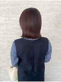 クリーミーブラウン×外はねボブ