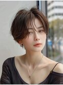 イメチェン 外ハネボブ 美髪 ワイドバング ホワイトブロンド