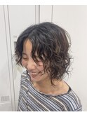 ウルフスタイル × スパイラルパーマ