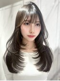 ハイライトカラーミルクティーベージュケアブリーチダブルカラー