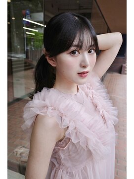 ノラ ヘアーサロン(NORA HAIR SALON) ナチュラル小顔前髪あり後れ毛サイドバング結べるボブくびれヘア