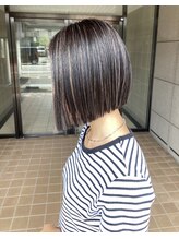 美容師 久保浦&nbsp;パツボブハイライト