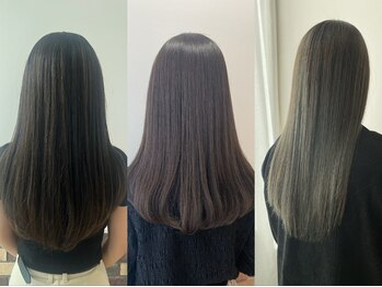 ネオリーブシェリエ 浅草店(Neolive cherie)の写真/[カット+縮毛矯正¥15000(酸性ストレートにも変更可)]雨でも悩まない自然なストレ-トヘア★酸性ストレートも