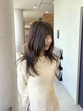 レイヤー/ハッシュカット/福岡/20代/オリーブ/オリーブベージュ