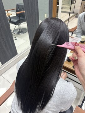 縮毛矯正&ツヤカラー