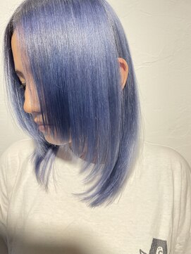 トレフ(Trefle) シャギーカット/ペールブルー/ブルーラベンダー