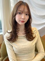 バイオレット 表参道店(Violet) ハッシュカットミディアムレイヤーブラウンカラー顔まわりカット