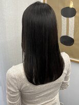 シベルバレー 横浜(sibell) ミディアムレイヤーオリーブグレージュストレート