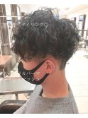 スパイラルパーマ×ショートマッシュ