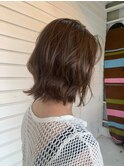 赤み消し 小顔ニュアンスパーマ_ナチュラル大人かわいい30代40代