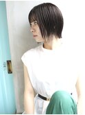 天神【BIRTH】外ハネボブ×ペールベージュ×ぶつ切りボブ