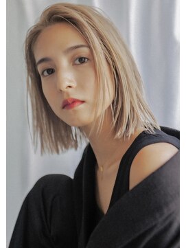 イミ(imi) 大人ボブ/外ハネボブ/ココアベージュ/小顔カット/髪質改善[登戸]