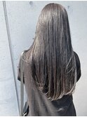 外国人風グレイアッシュフェイクブラック透け感透明感