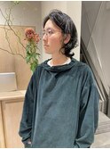 束感メンズミディアムすたマッシュアップバングコンマヘア