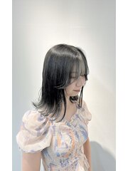 【ゾエ】ミントカラー/デザインカラー/裾カラー/インナーカラー