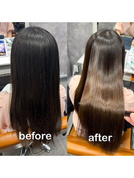 ナナシ(nanac) 髪質改善ストレート＋ニュアンスカット