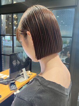 オーガニック アトリエ 大宮(organic+atelier) 20代30代ミニボブココアブラウン小顔美肌ストレート丸み