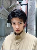 艶センターパートニュアンスパーマダークアッシュ韓国マッシュ