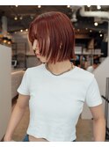 ボブ オレンジカラー サイドレイヤー