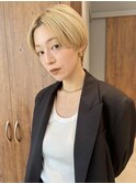 大人ハンサムショート前髪なしショートショートヘア30代40代50代