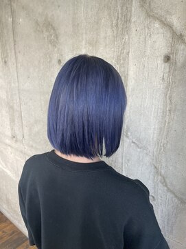 ガルボ ヘアー(garbo hair) #ガルボ#ハイトーン#エクステ#ブリーチ#プルエクステ#ネイビー