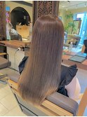 髪質改善/艶髪/ストレートロング/透明感シアーブラウン