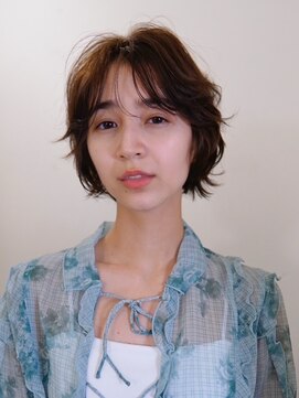 レコ 渋谷(LECO) ブラウンカラーショートパーマ