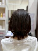 外ハネくびれミディアムレイヤー＊黒髪暗髪20代30代