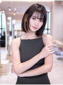 韓国レイヤー顔周りカット透明感カラー髪質改善艶髪シースルー