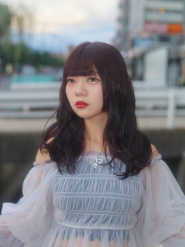 ベレッタ ネヤガワ(veretta. neyagawa) モテ髪/暗めカラー/ふんわりミディ/顔周りレイヤー/重め前髪
