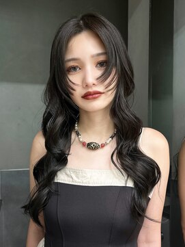 アルバム 渋谷パルコ(ALBUM) おくれ毛ロング顔周りレイヤー韓国ヘア_F31032