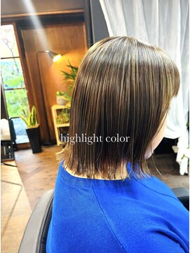 ミルクティ 古民家店(Milktea) 細かなハイライトカラー