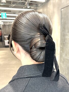 ピークアブー 原宿ハラカド(PEEK-A-BOO) ヘアセット 結婚式ヘア タイトヘア シニヨン 着物ヘア お団子