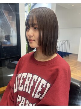 トレス(TRESS) 切りっぱなし外ハネボブ！透明感カラー◎