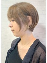 ソソ(soso)&nbsp;【soso 伊勢田】ショートボブ×シアベージュ【横浜/ブリーチ】