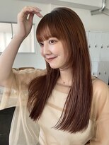 ロングレイヤー/レイヤーカット/暖色カラー/水素カラー/銀座