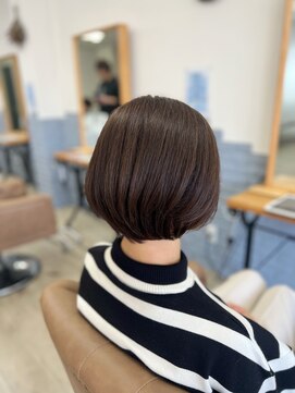 リープ(leap hair) ショートボブ × アッシュカラー