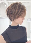 イメチェン外ハネボブ美髪ワイドバングレイヤーショート/大宮
