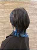 栄矢場町】外ハネボブ×ブルーインナーカラー