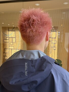 レクタ(recta) スパイキーショート ピンクベージュ ピンクカラー メンズカット