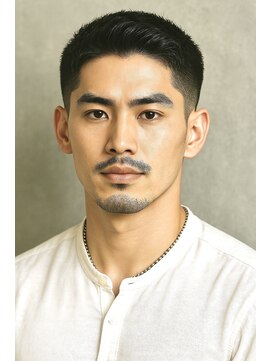 にもう ブルーブラック & スパイキーショート　フェザーパーマsm20