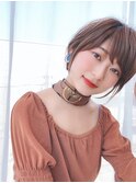 Say.ショートボブチェリーブラウンチェリーレッドミニウルフ青山
