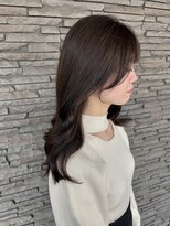 ハイバレーヘアーメゾン(HIGH VALLEY HAIRMAISON) ロングレイヤー顔周りレイヤーオリーブブラウン岡山南中央町