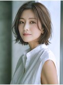 ☆ホワイトグレージュミニウルフデジタルパーマチェリーブラウン