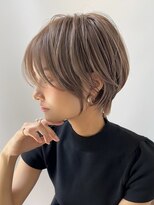 ラフ 立川(Laff)&nbsp;立川似合わせカット小顔ショート丸みショートボブグレージュ