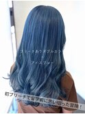 【透明感カラー特化】蒲地担当 ブリーチあり×アイスブルー