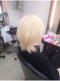 ウルフカット/ハイトーンカラー/ホワイトヘアー